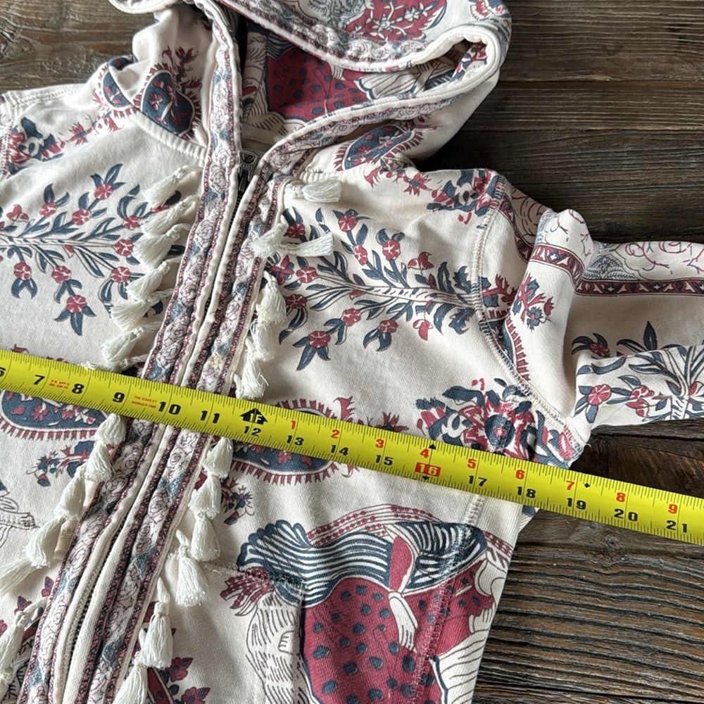 Lucky Brand Lucky Lotus zippered cotton hoodie size M - Picture 8 of 10